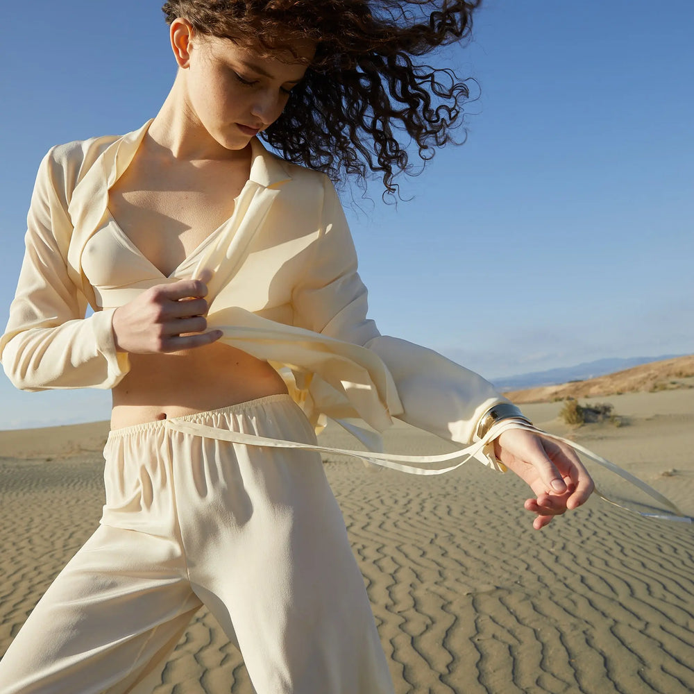 Silk Trousers ‘Luna-Halo’ TEYA