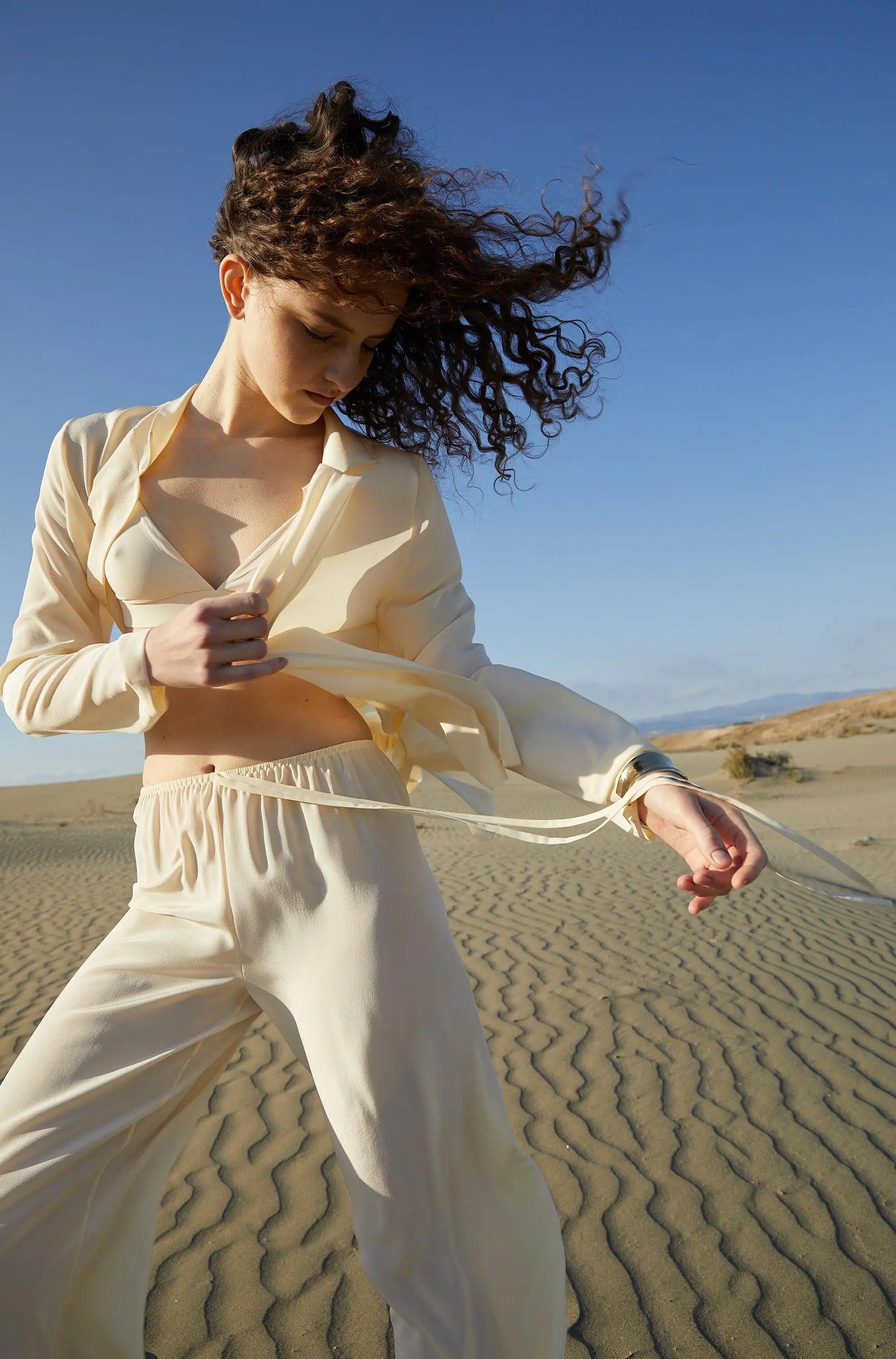 Silk Trousers ‘Luna-Halo’ TEYA