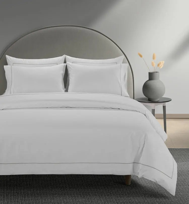 Silver Dove Grey Cedarhurst 800 Thread Count Egyptian Cotton Duvet Cover Bedding Envy