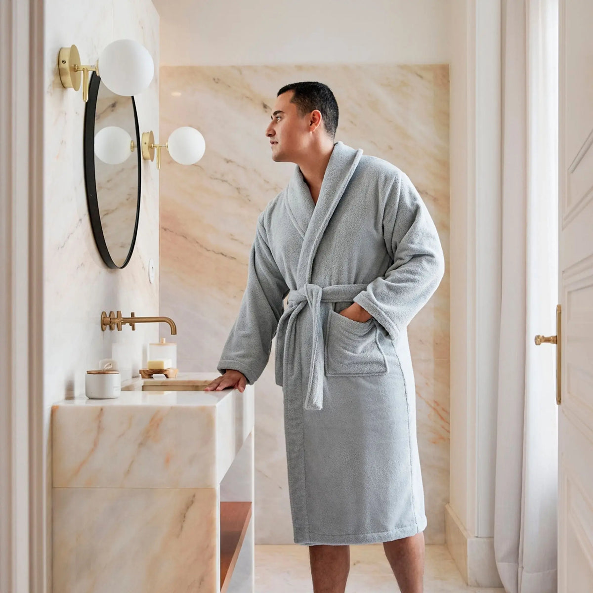 Silver Grey Bathrobe Torres Novas UK