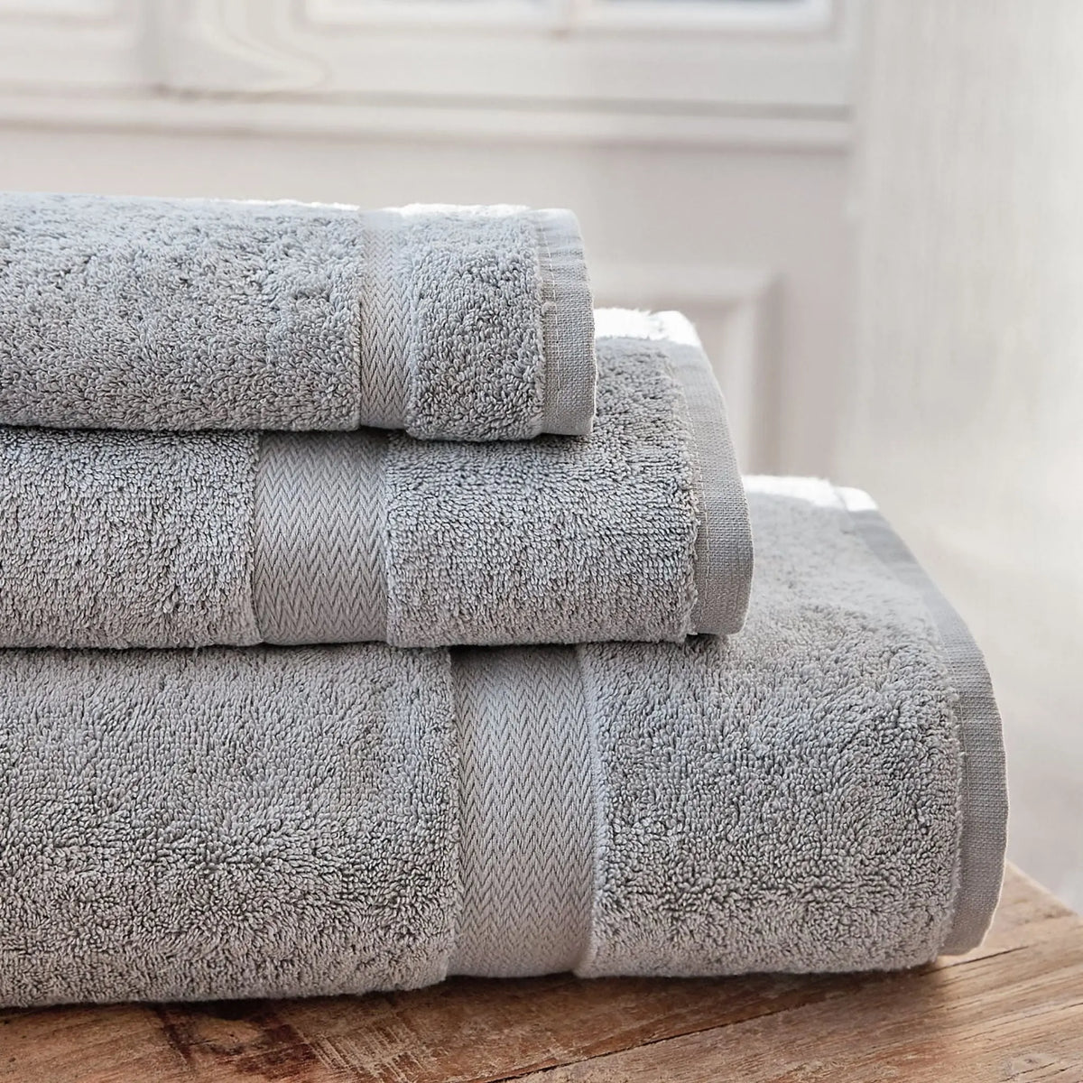 Silver grey Almonda Bath Towels Torres Novas UK