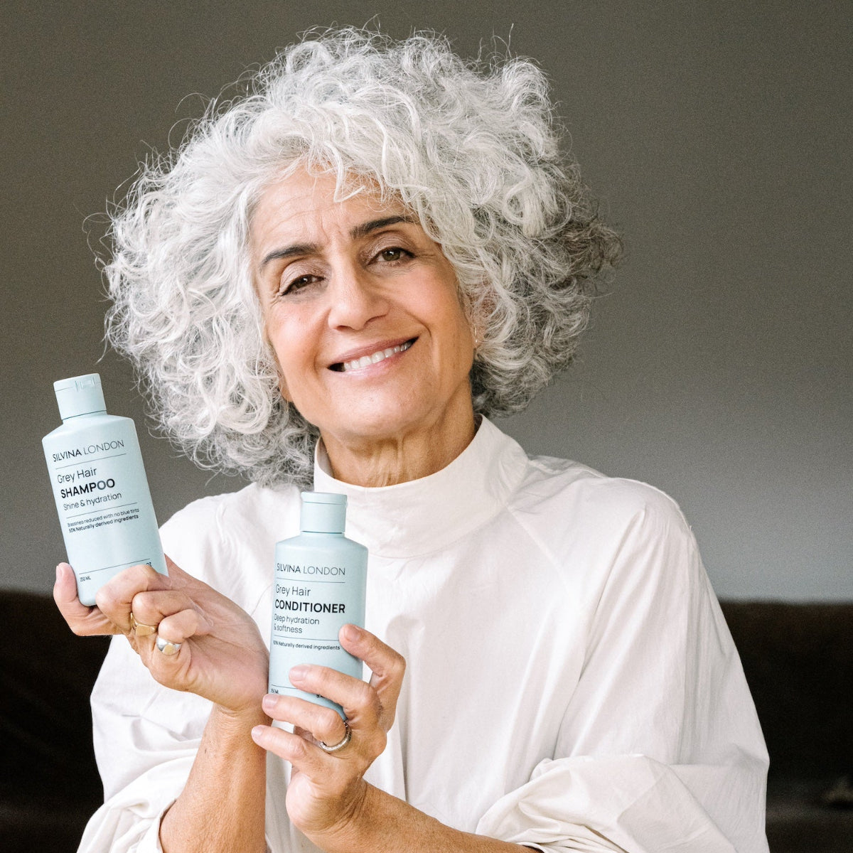 The GREY HAIR GLOW DUO – Shampoo + Conditioner Silvina LONDON