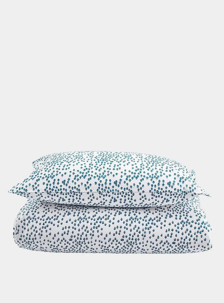 Single Organic Cotton Bedding Set - Nordic Forest Avery Row