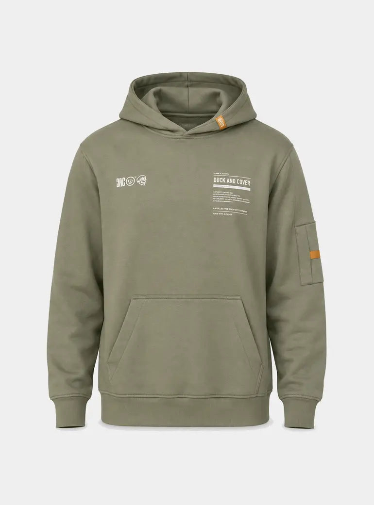 Skullmatic Hoodie Dark Olive Duck and Cover
