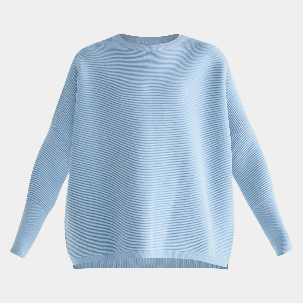 Sky Blue Paisie Ribbed Jumper Paisie