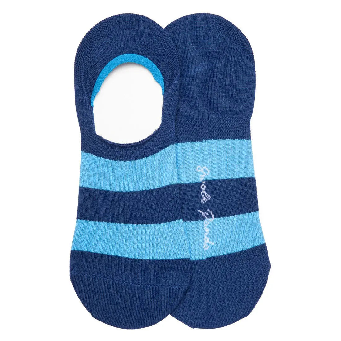 Sky Blue Striped "No-Show" Bamboo Socks Swole Panda