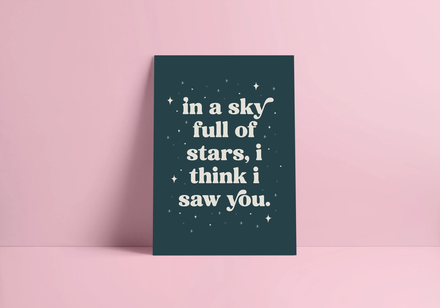 Sky Full of Stars (Coldplay inspired) A4 Lyric Print whowhatclaireart