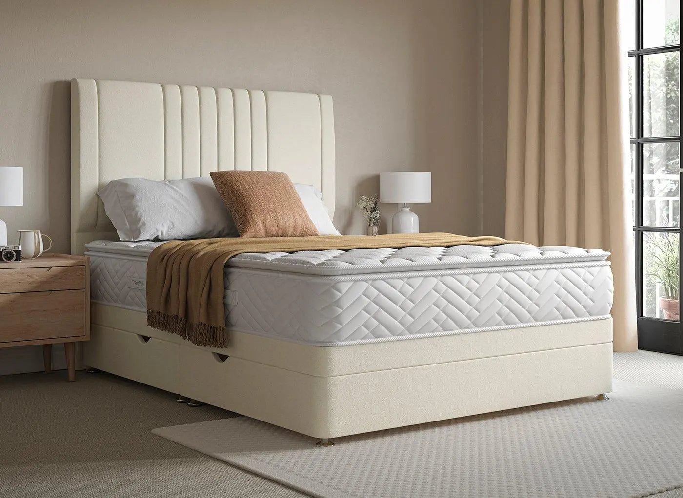 Sleepeezee Contemporary Ottoman Divan Bed Base - Cream Dreams