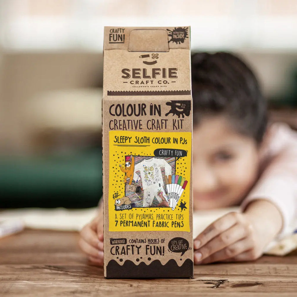 Sleepy Sloth Colour in Pyjamas Selfie Craft Co