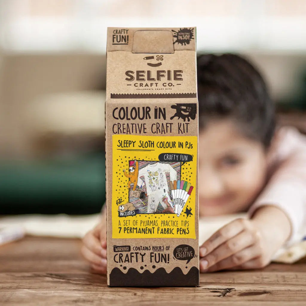 Sleepy Sloth Colour in Pyjamas Selfie Craft Co