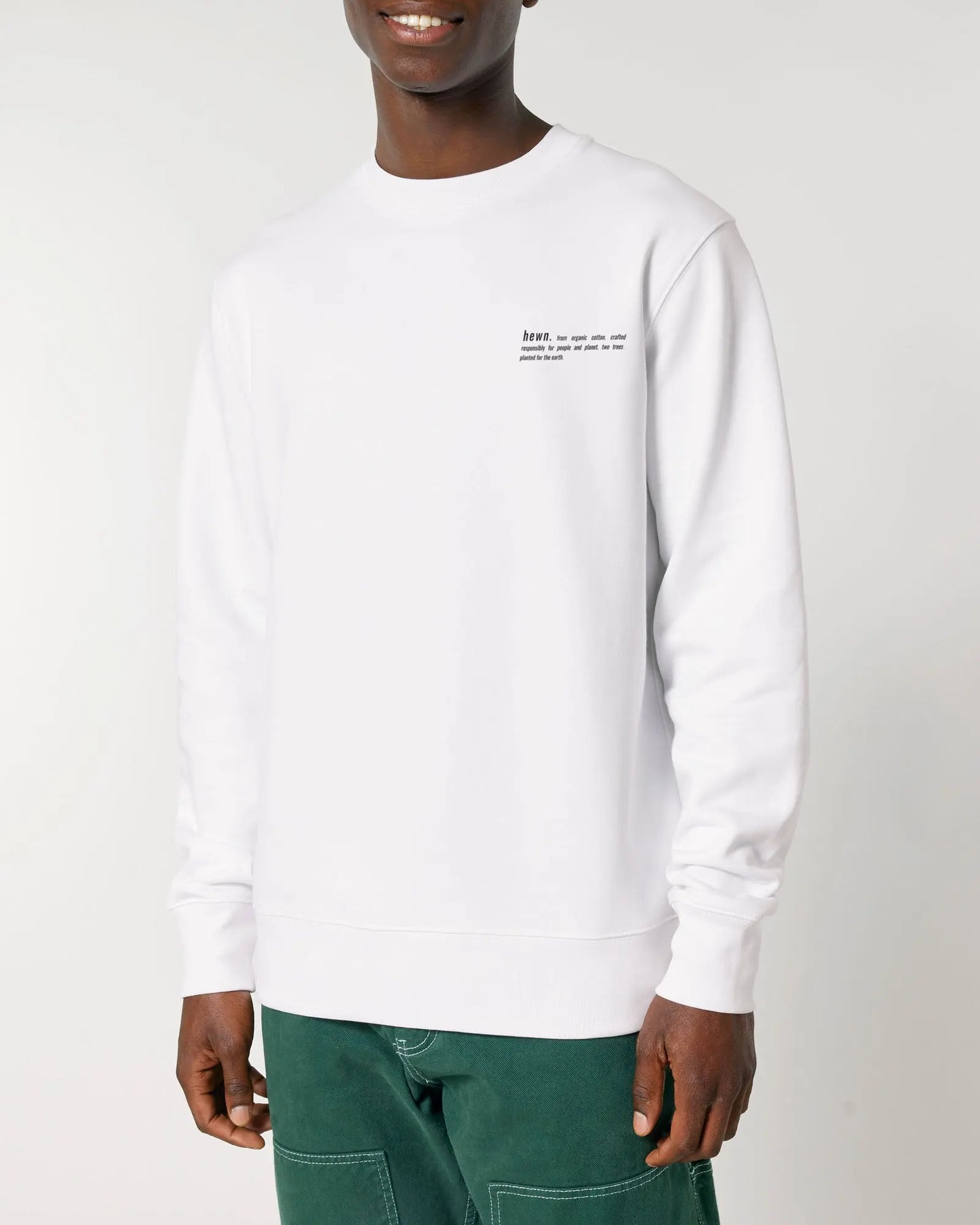 Snow White Mens Organic Cotton Relaxed-Fit Sweatshirt hewn.