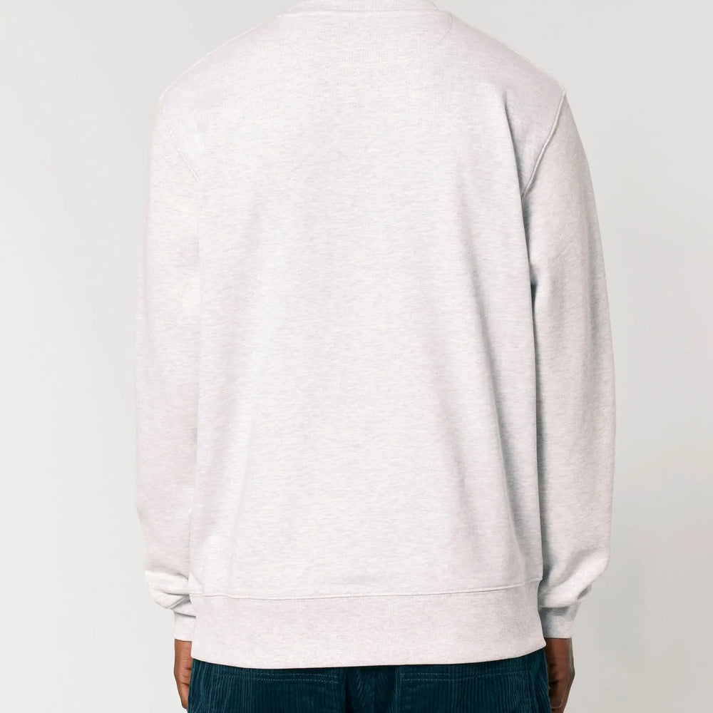 Snow White Mens Organic Cotton Relaxed-Fit Sweatshirt hewn.