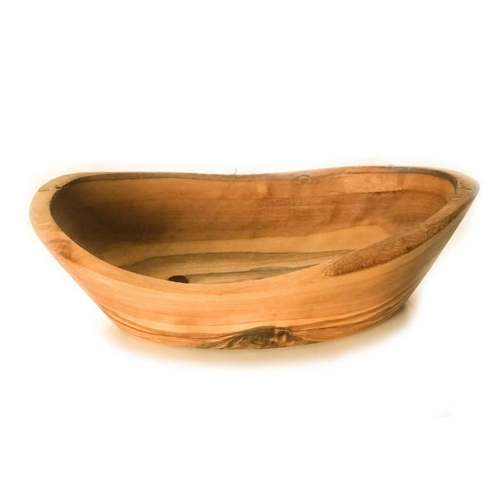 Soap Dish - Olive Wood Bath Shape Eco Bath London