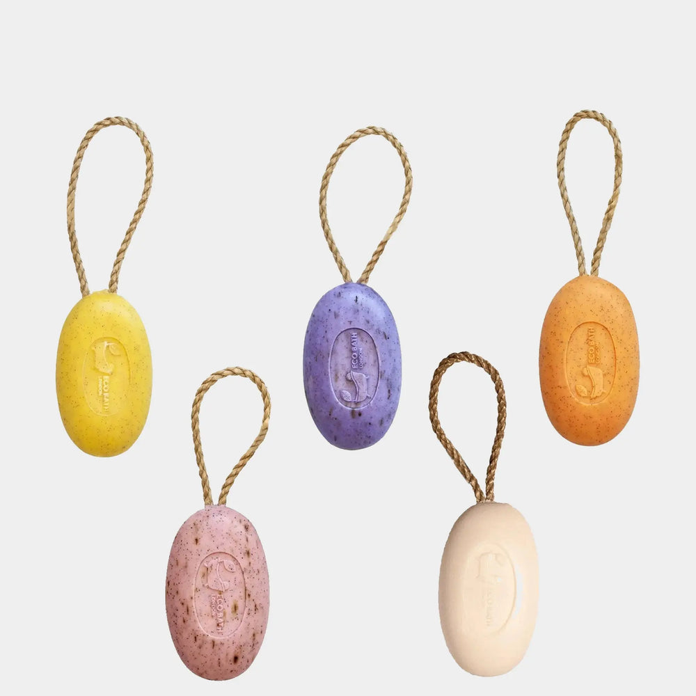 Soap on a Rope Collection - Luxurious Natural Body Wash Bars Eco Bath London