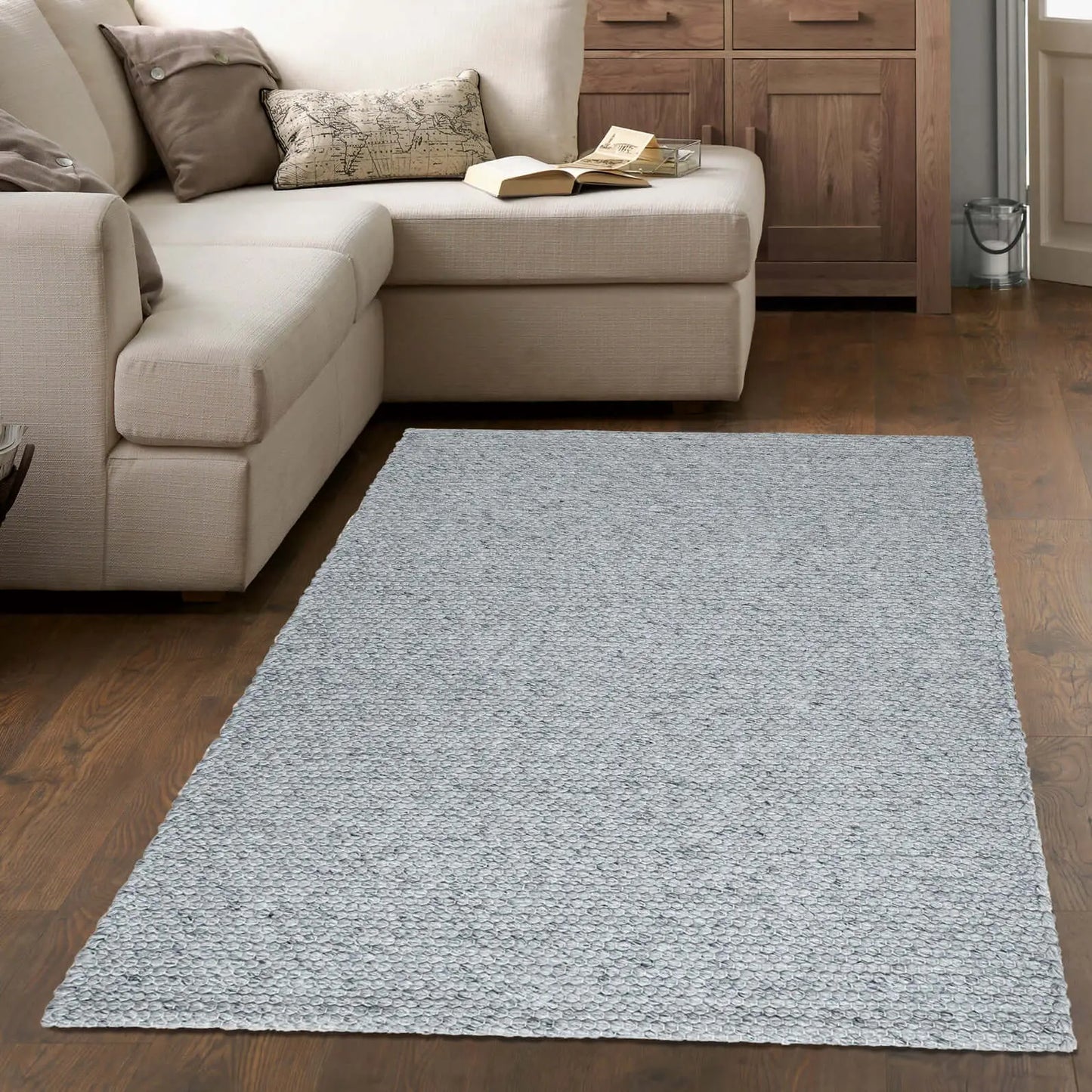 Solid Design Recycled Low Pile Eco Rug | Jaya The Rugs