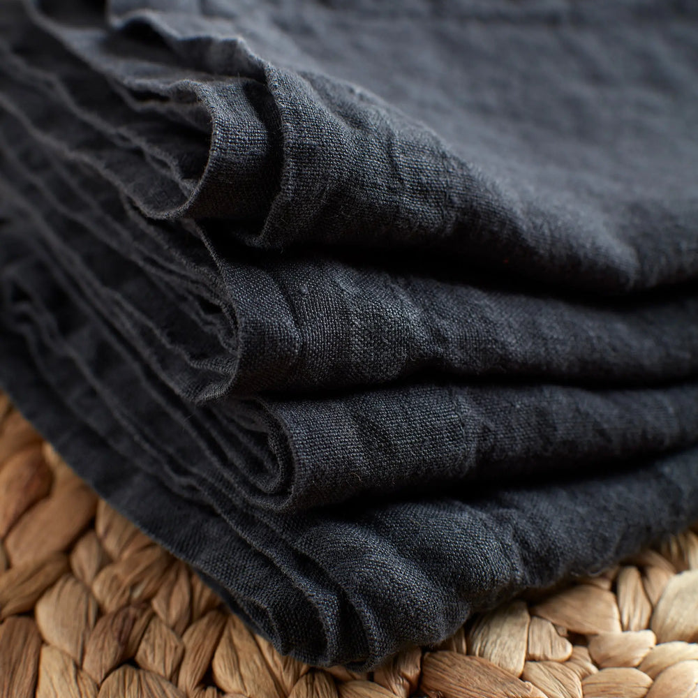 Soot 100% Linen Napkins - Set of 4 The Secret Linen Store