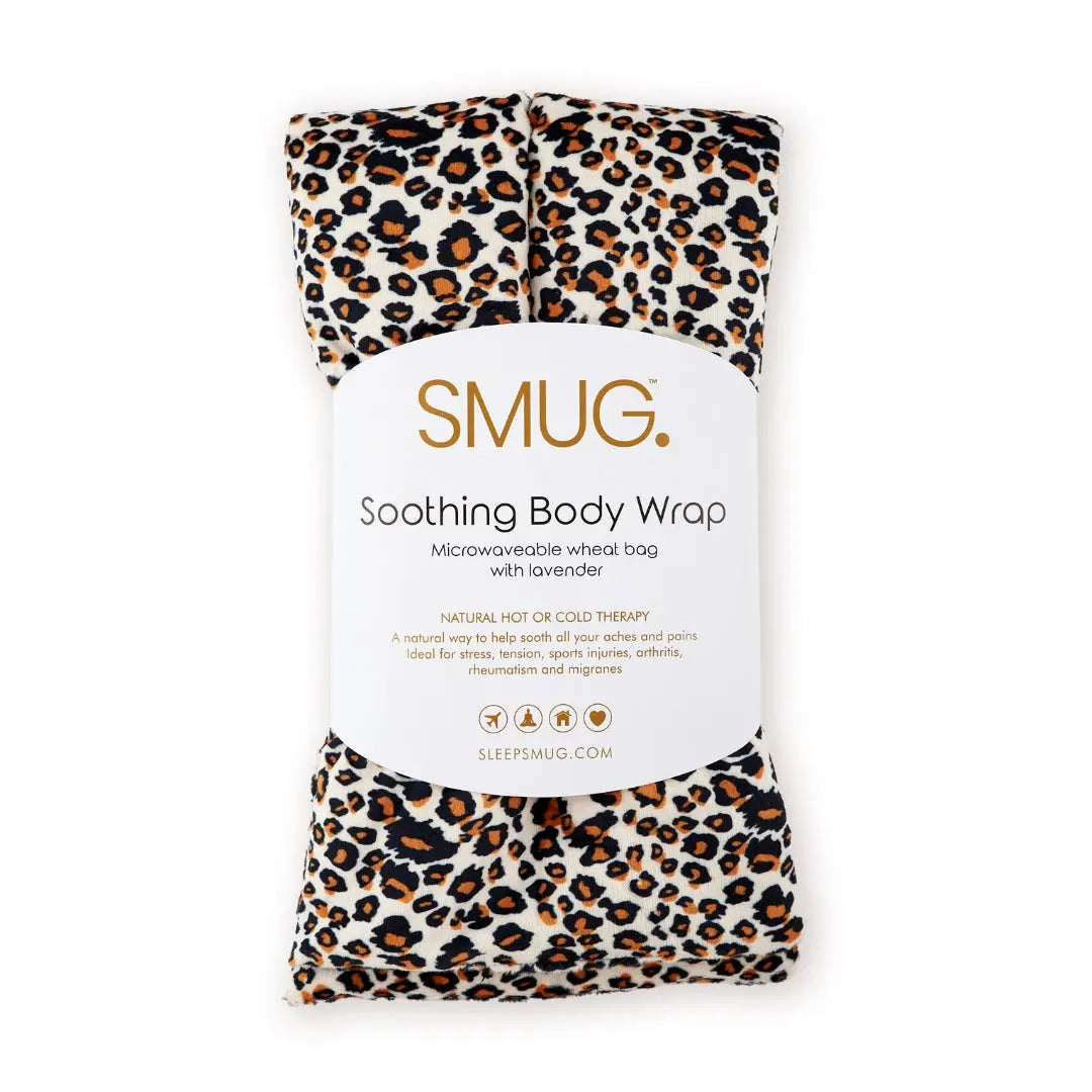 Soothing Body Wrap Wheat Bag Infused with Lavender Oil - Leopard Print SMUG