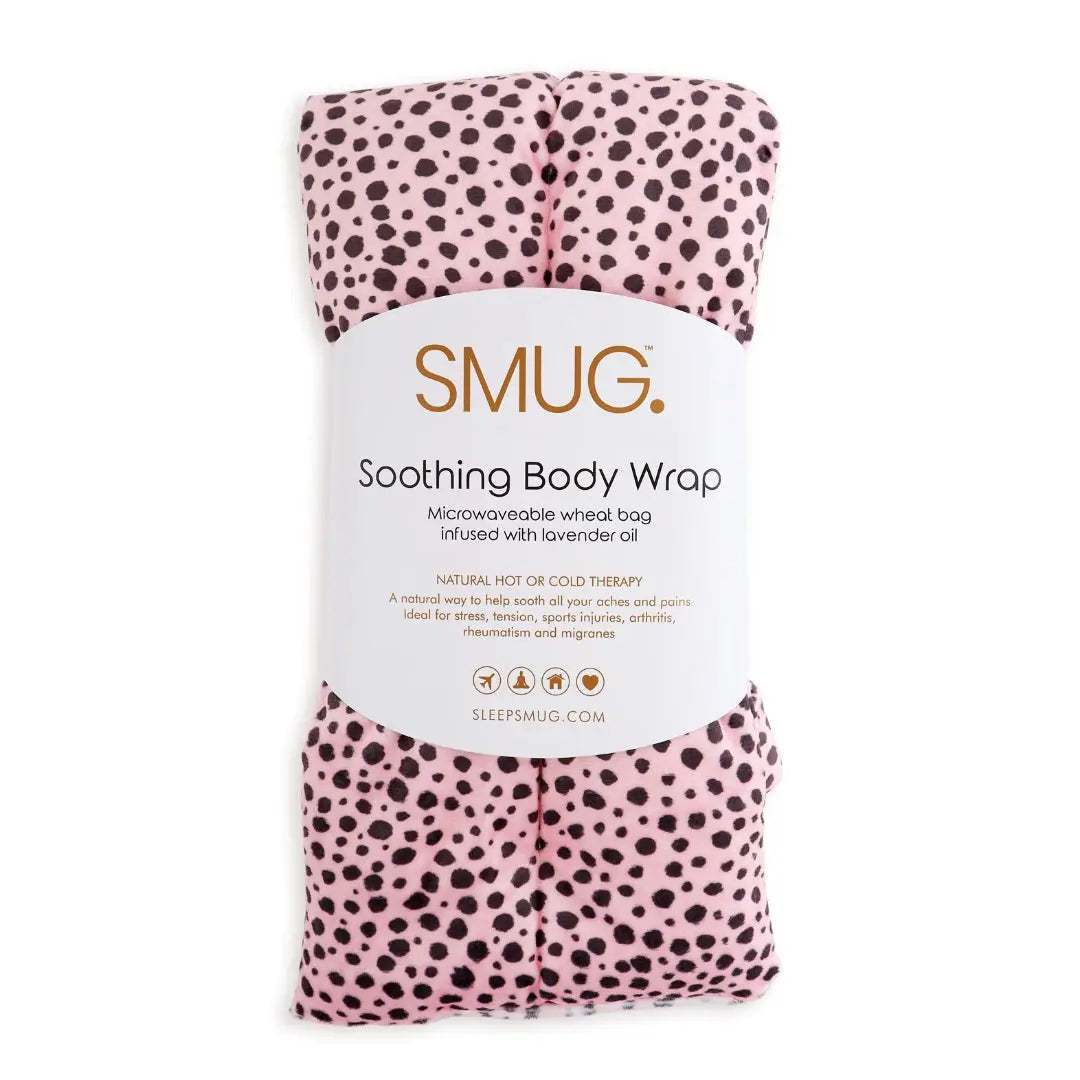 Soothing Body Wrap Wheat Bag Infused with Lavender Oil - Pink Dalmatian SMUG