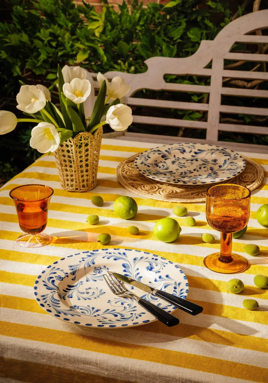 Sophia Dinner Plate, Blue Casa by Josephine Jenno
