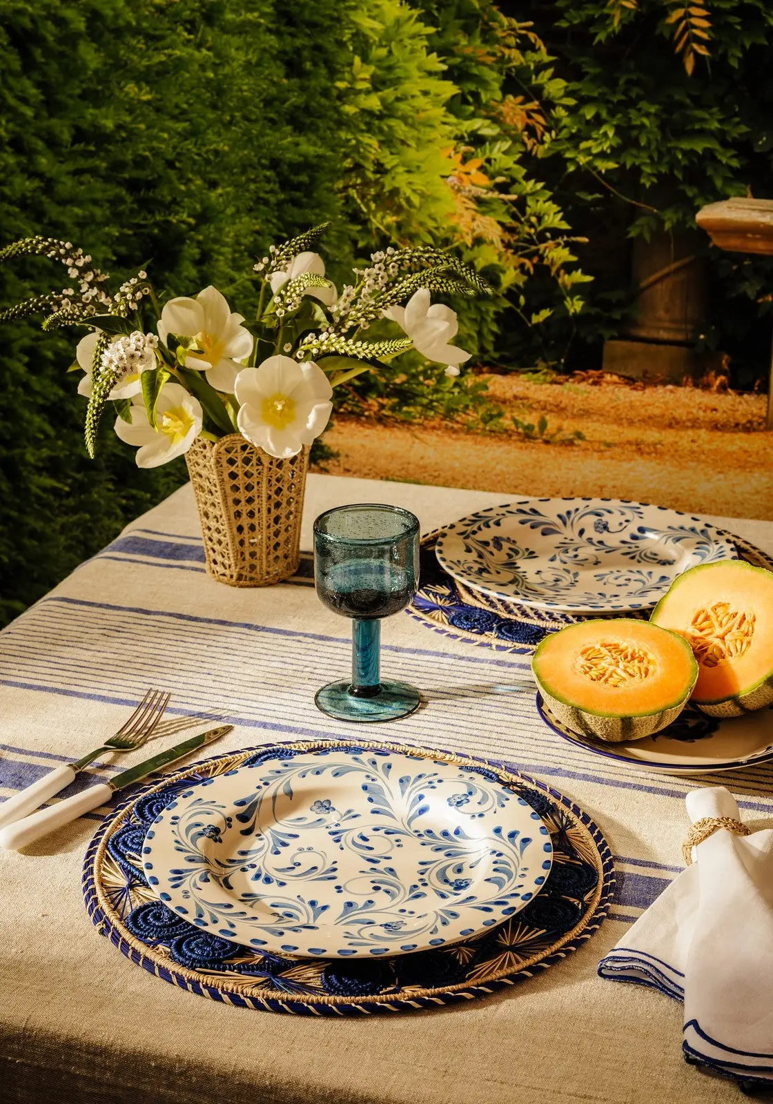 Sophia Dinner Plate, Blue Casa by Josephine Jenno