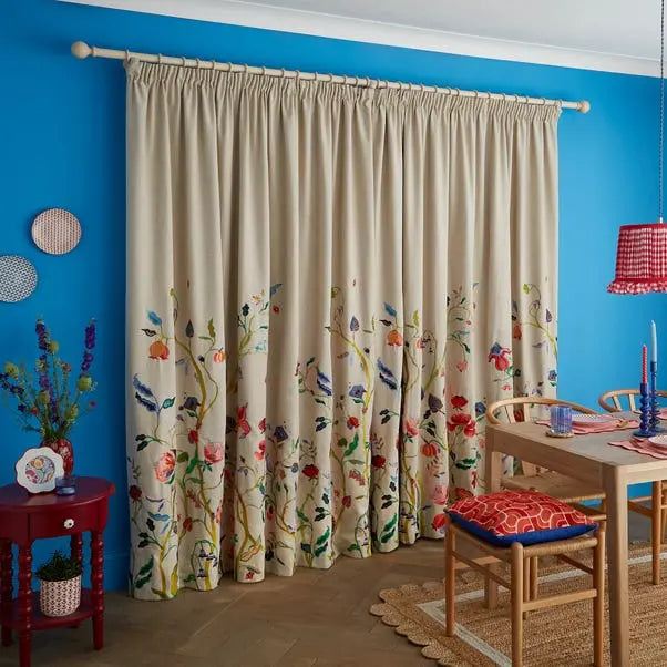 Sophie Robinson Forgotten Garden Pencil Pleat Curtains Dunelm