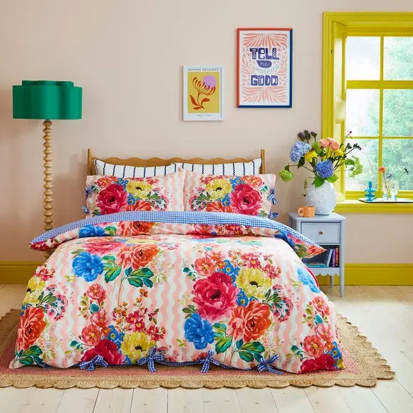 Sophie Robinson Juicy Bloom 100% Cotton Duvet Cover & Pillowcase Set Dunelm