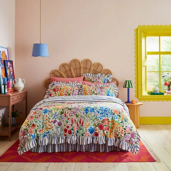 Sophie Robinson Sunshine Flowers 100% Cotton Duvet Cover & Pillowcase Set Dunelm