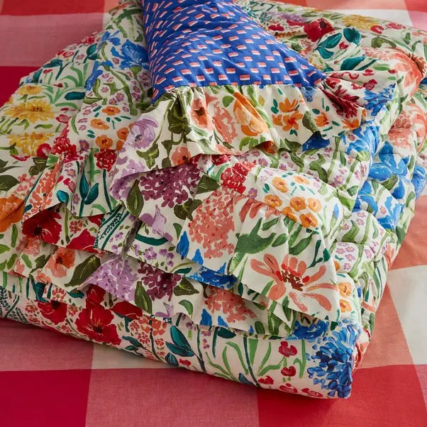 Sophie Robinson Sunshine Flowers Bedspread Dunelm