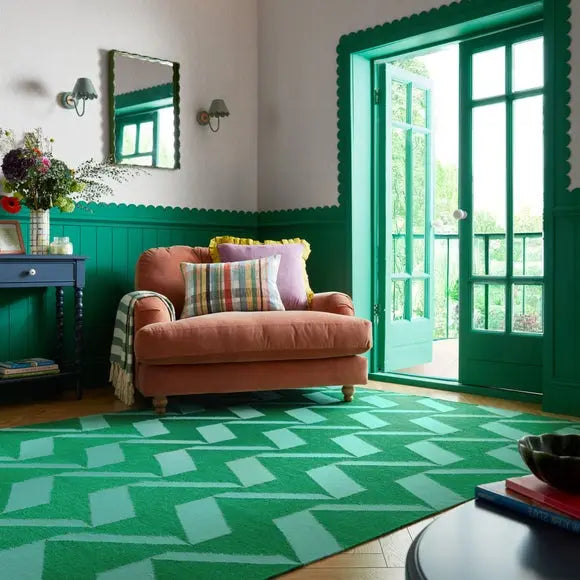 Sophie Robinson Zig Zag Wool Rug Dunelm