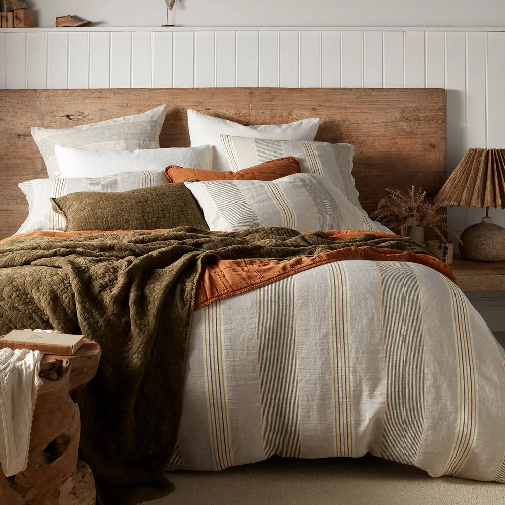 Sophie Stripe 100% Linen Bed Linen The Secret Linen Store