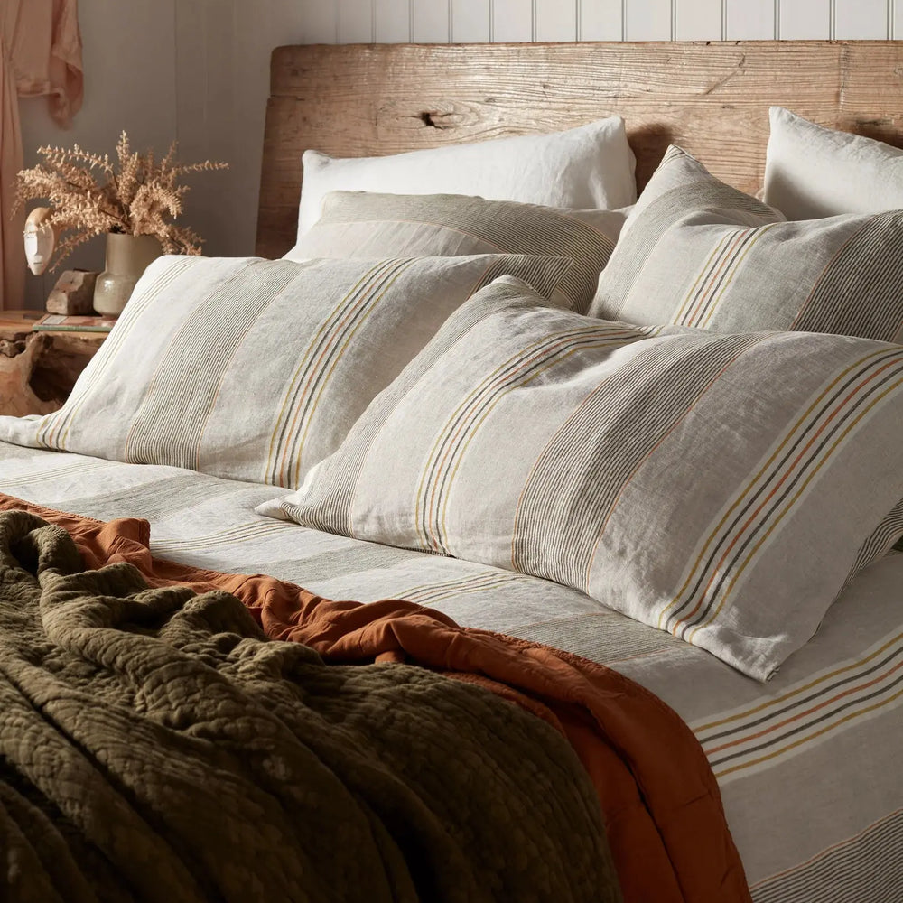 Sophie Stripe 100% Linen Bed Linen The Secret Linen Store