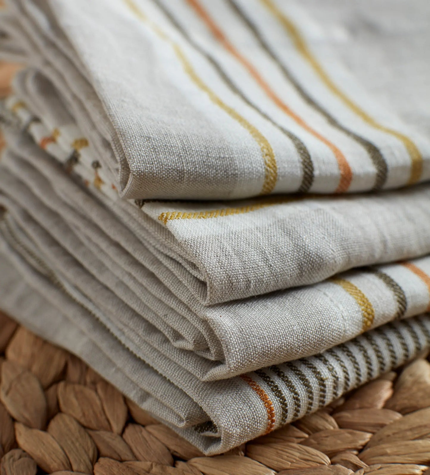 Sophie Stripe 100% Linen Napkins - Set of 4 The Secret Linen Store