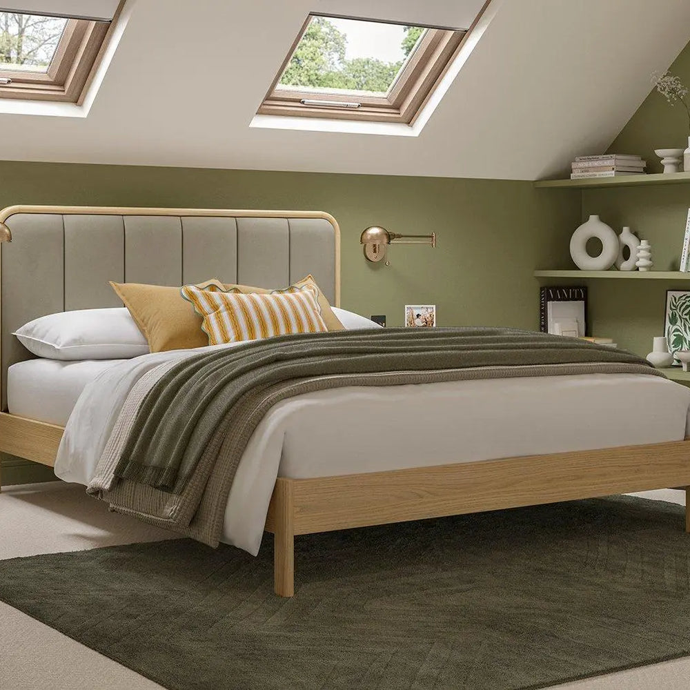 Soren Wooden Bed Frame - Beige Dreams