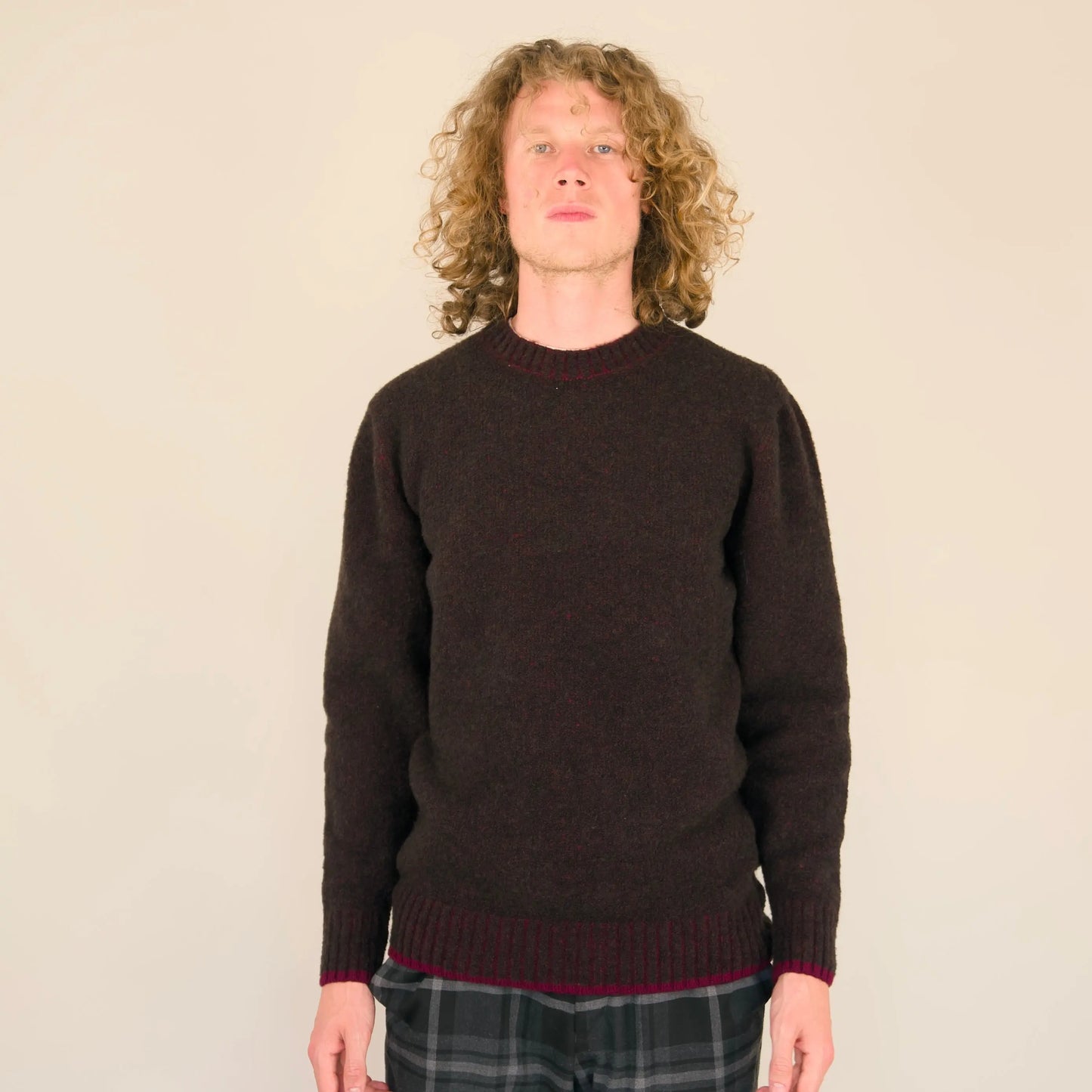 Soufflé - Piccadilly - Brown Velvet Mens Jumper Origin Knitwear