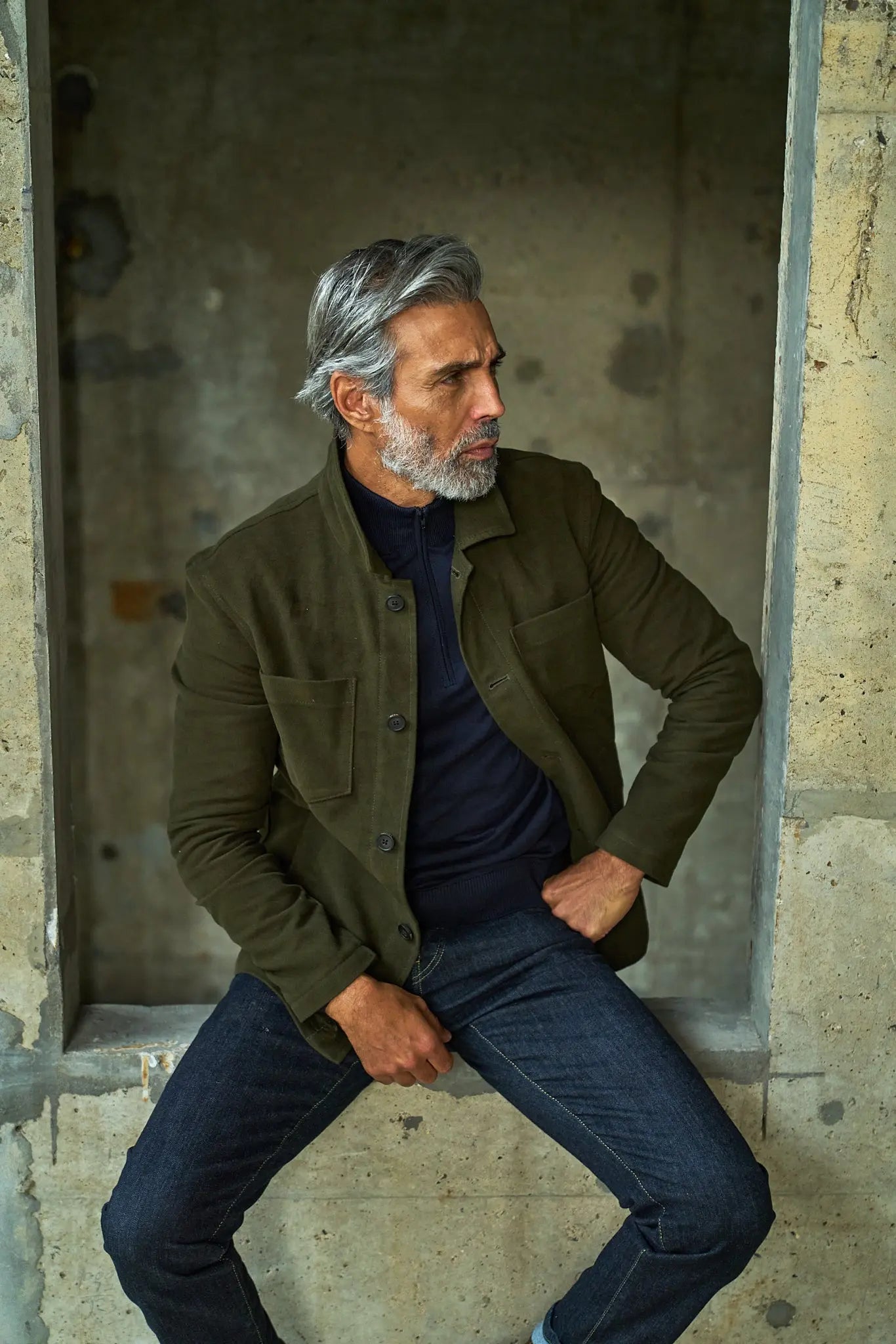 Southend Shacket Unlined - Olive Moleskin Wear London