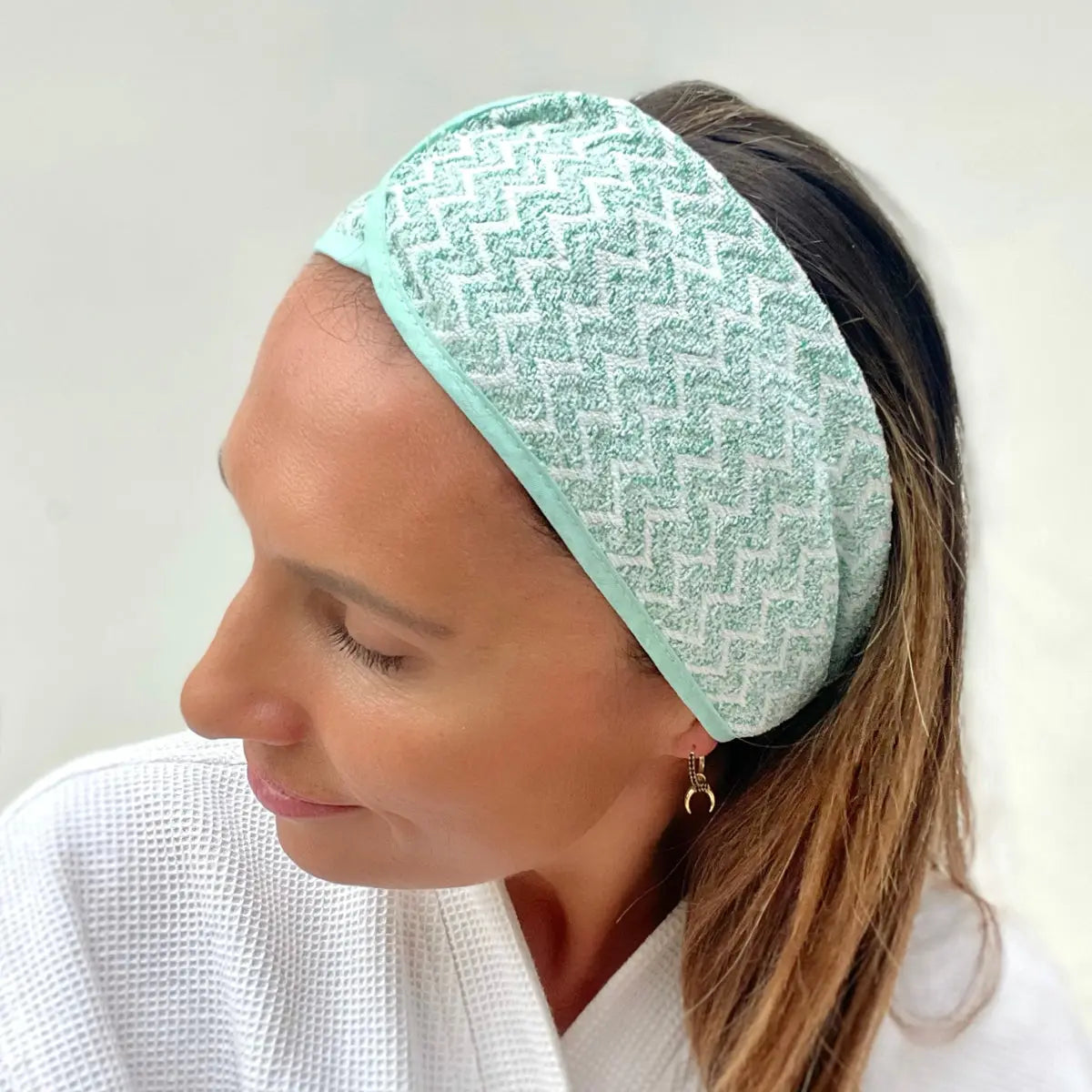 Spa Microfiber Makeup & Skincare Headband Green (Single) Popmask