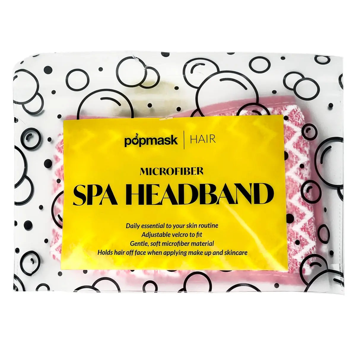 Spa Microfiber Makeup & Skincare Headband Pink (Single) Popmask