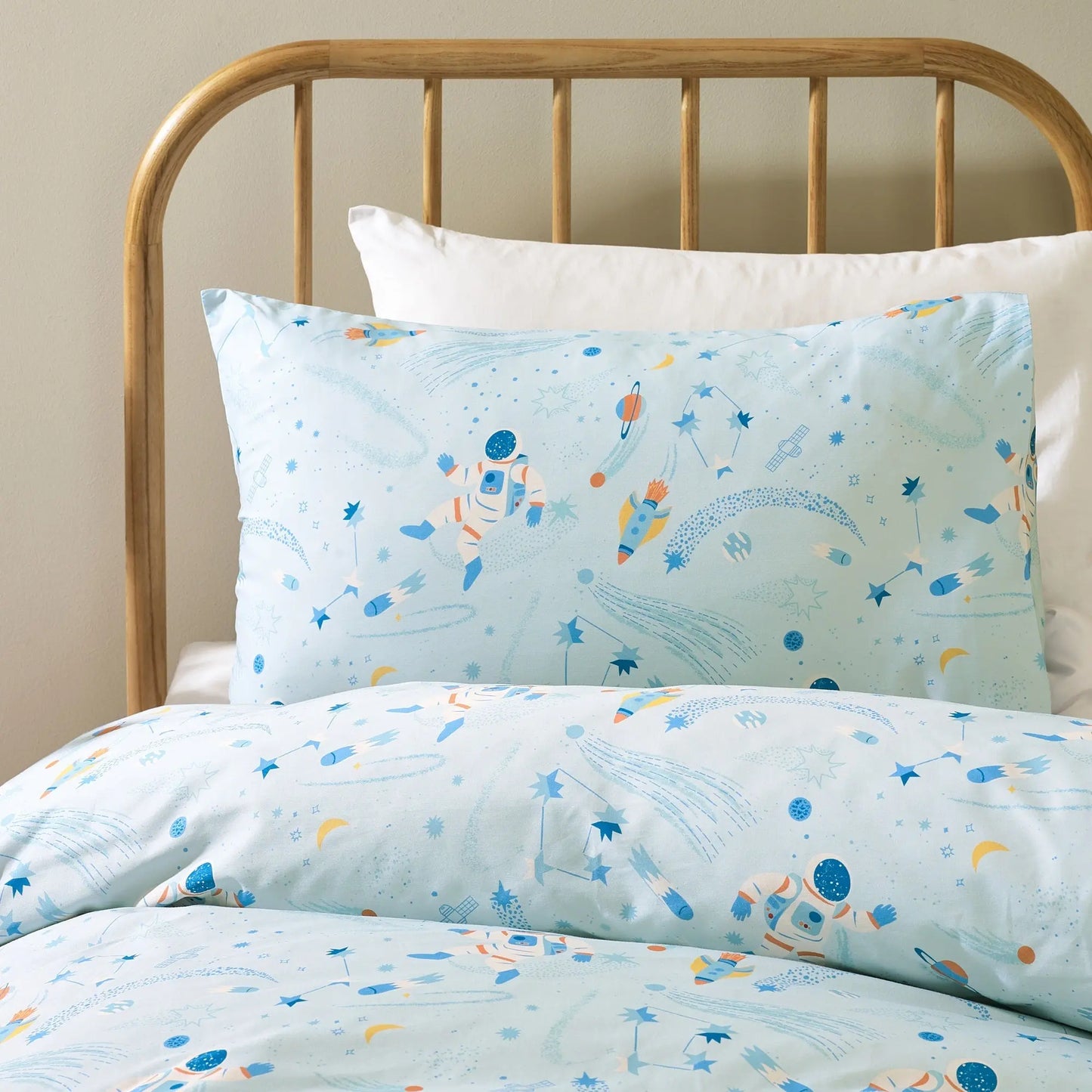 Space Organic Cotton Duvet Cover & Pillowcase Kabode