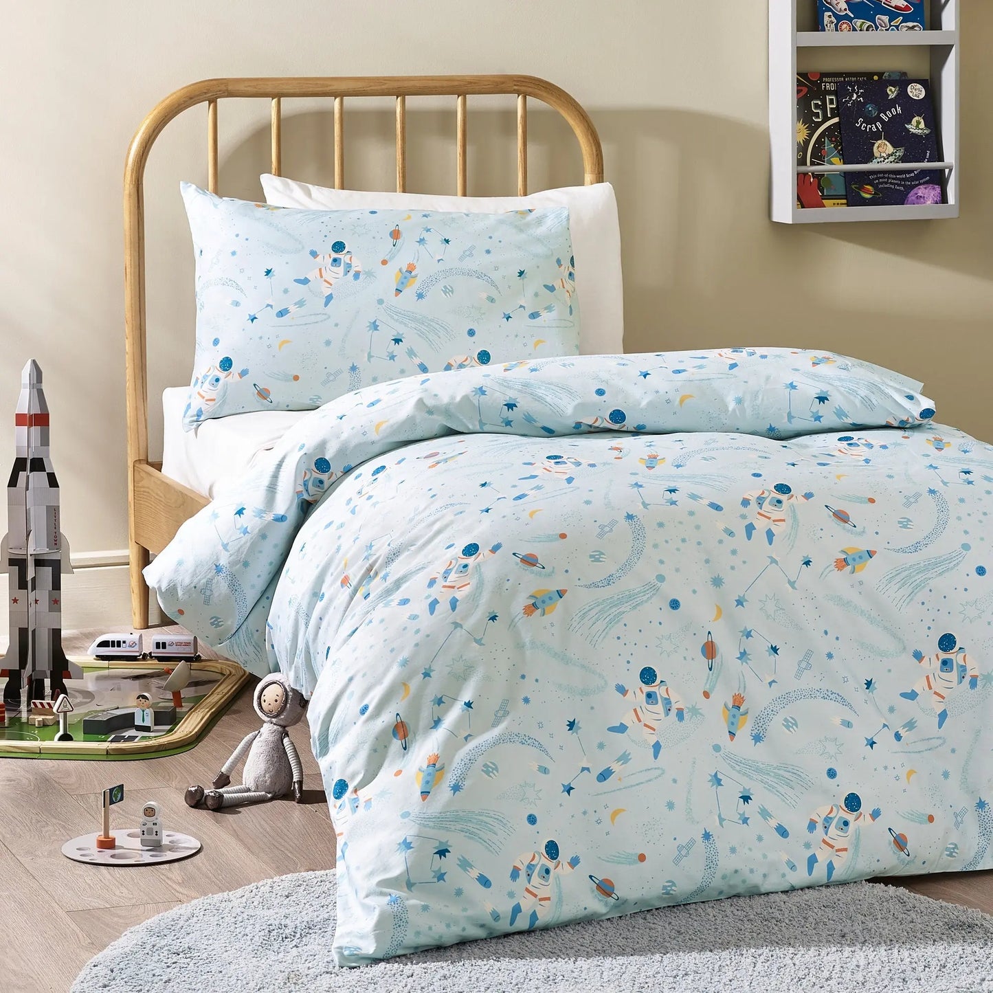 Space Organic Cotton Duvet Cover & Pillowcase Kabode