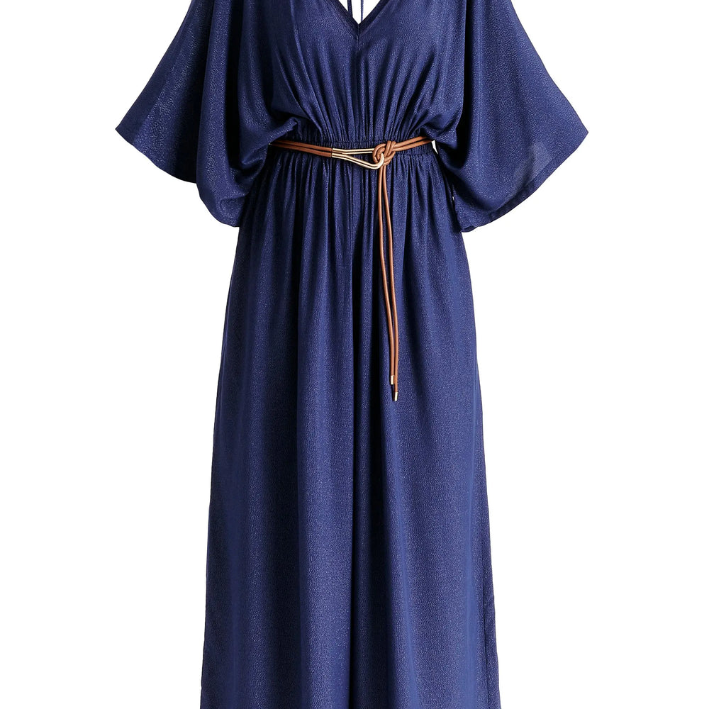 Sparkled Wide Leg Jumpsuit With Belt Paisie