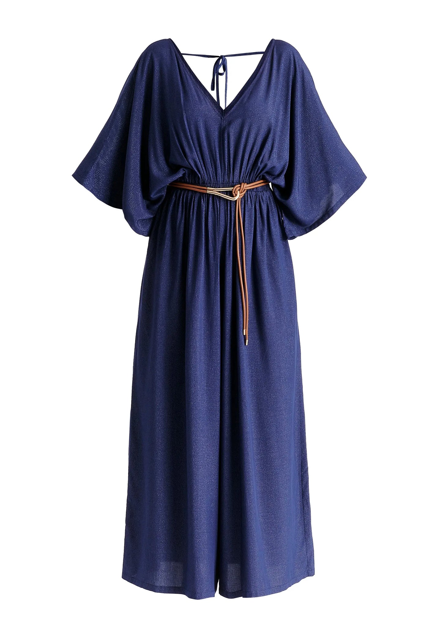Sparkled Wide Leg Jumpsuit With Belt Paisie