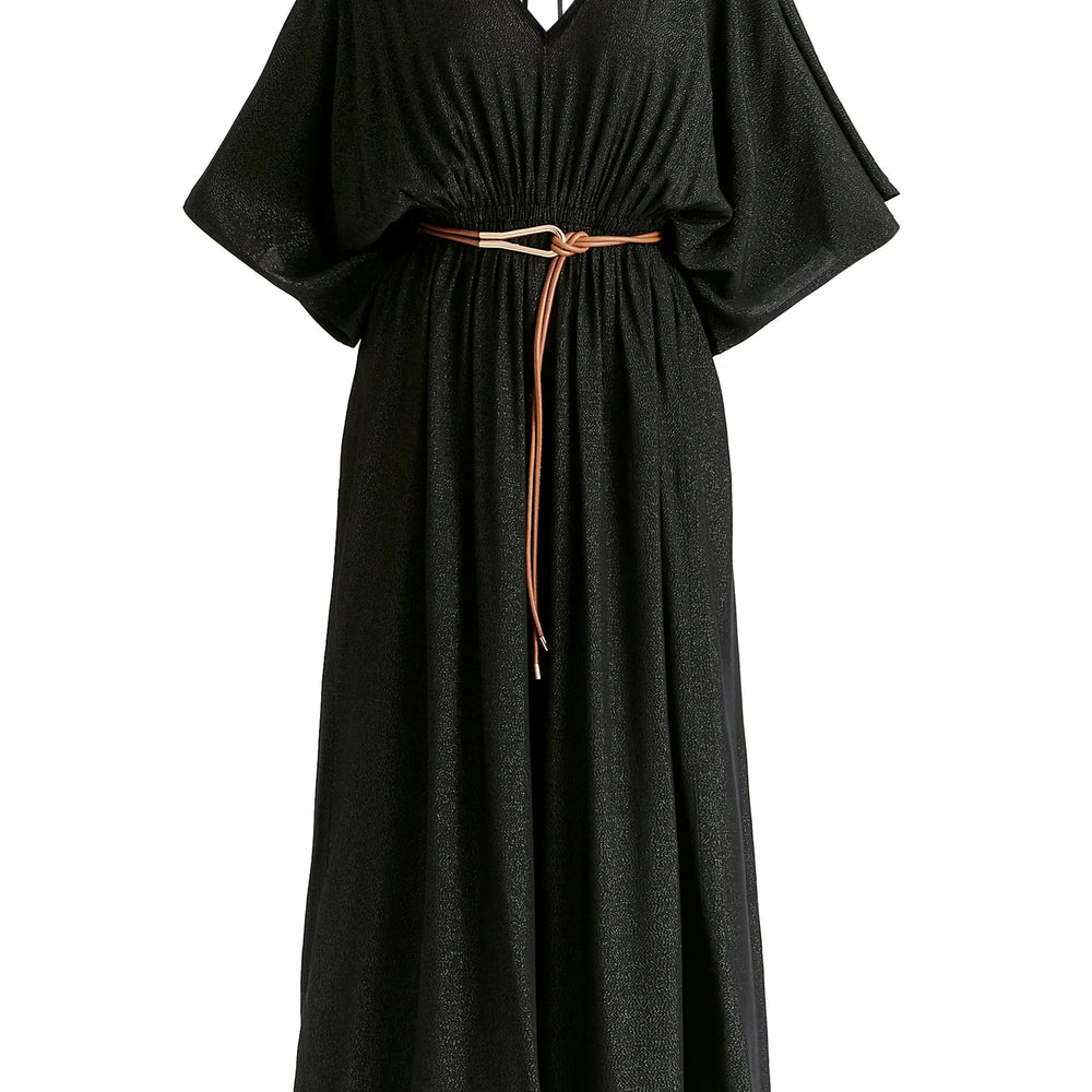 Sparkled Wide Leg Jumpsuit With Belt Paisie