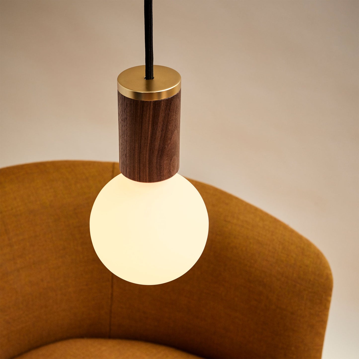Sphere III Pendant Light in Walnut Tala