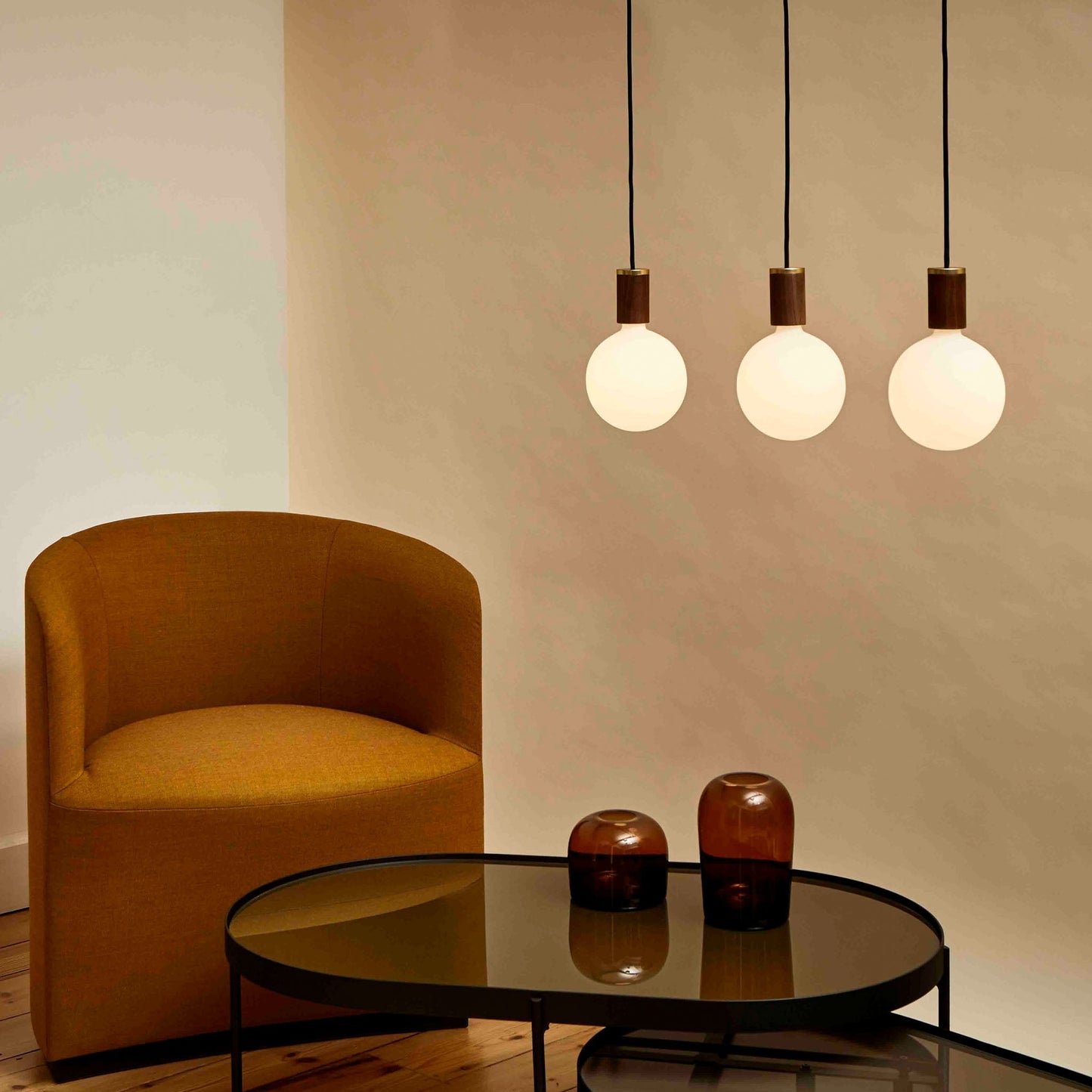 Sphere IV Pendant Light in Walnut Tala