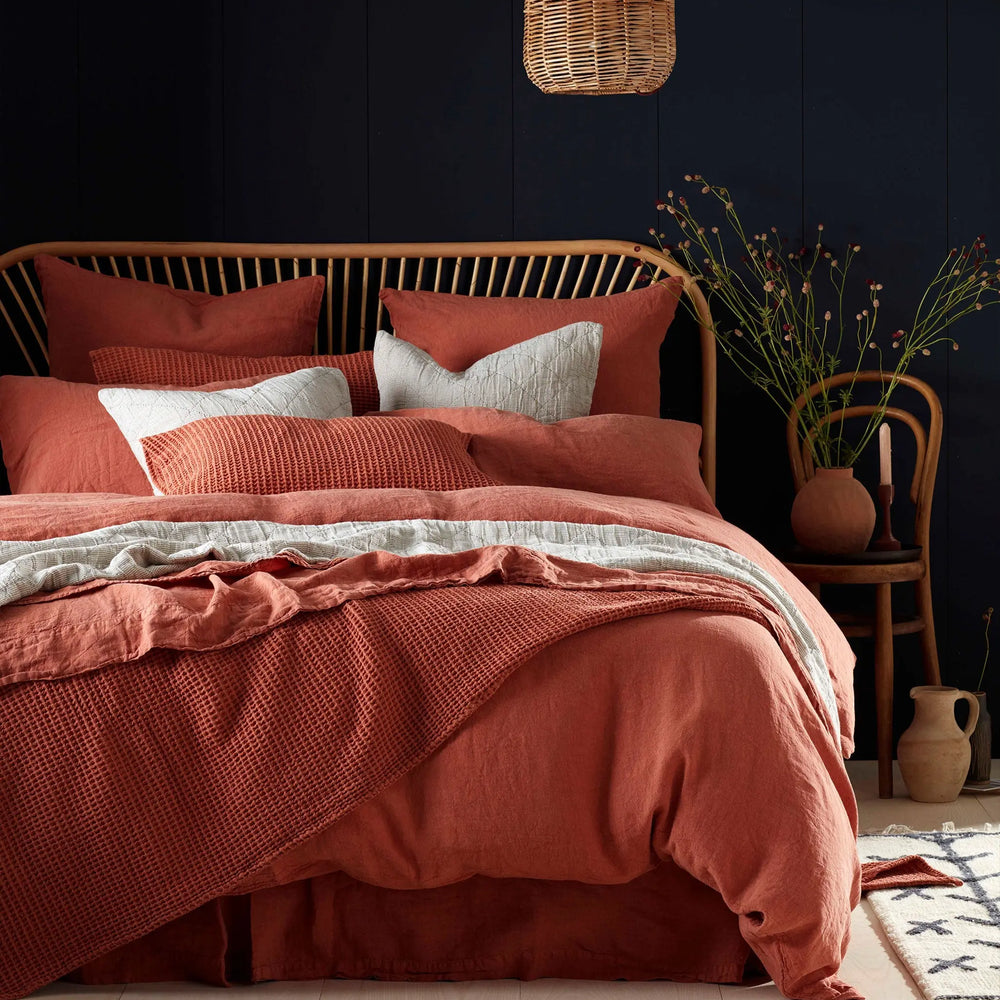 Spice 100% Linen Flat Sheet The Secret Linen Store