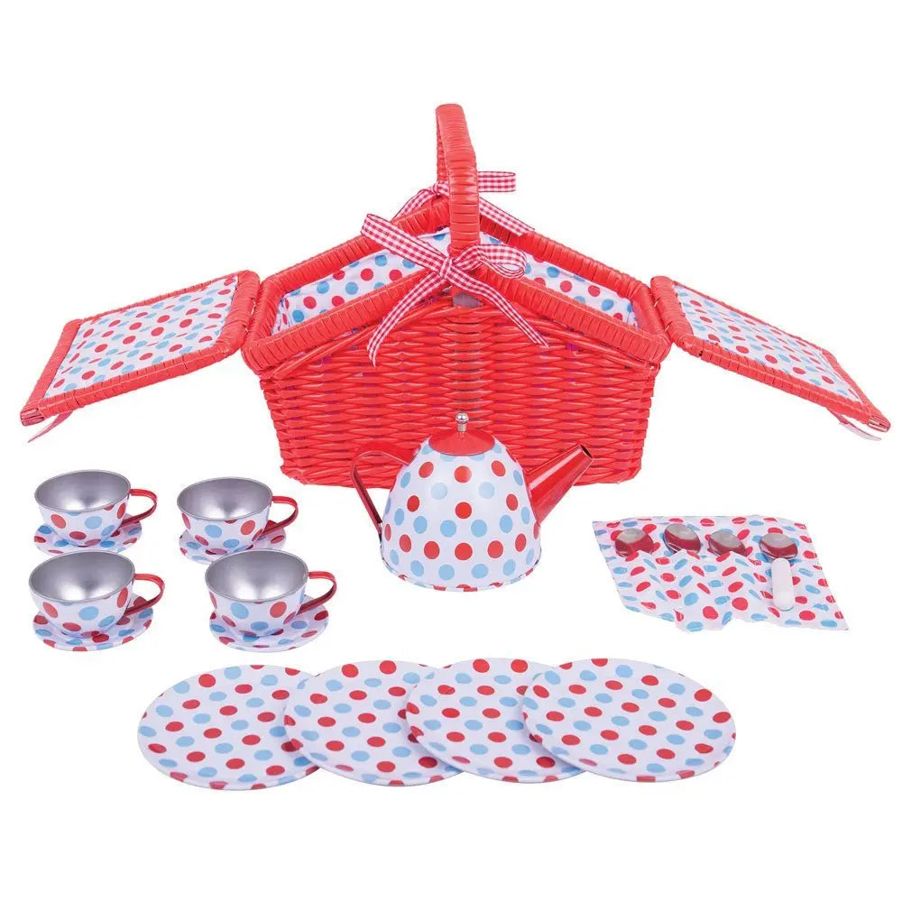 Spotted Basket Tea Set Toby Tiger
