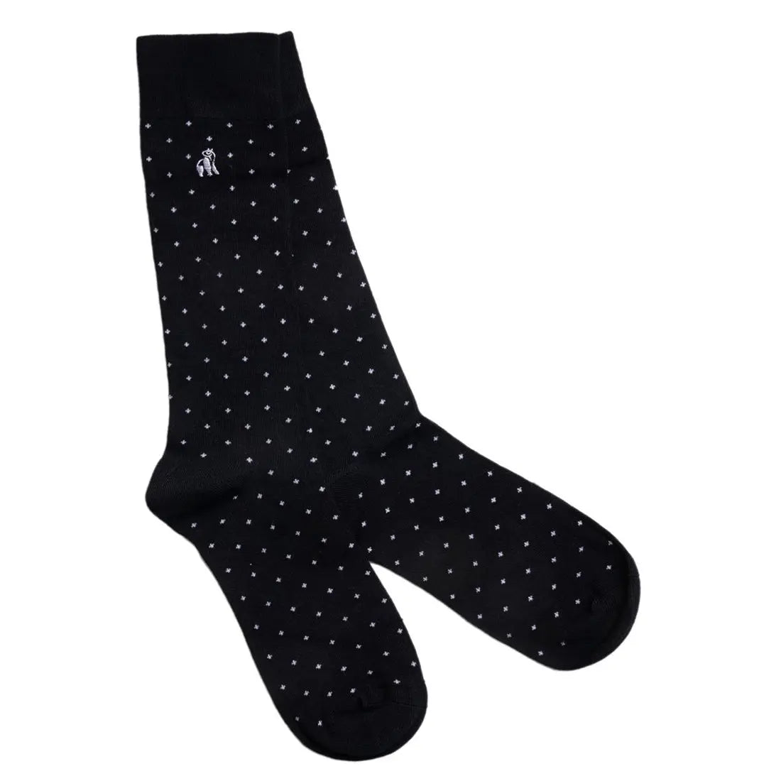 Spotted Black Bamboo Socks Swole Panda