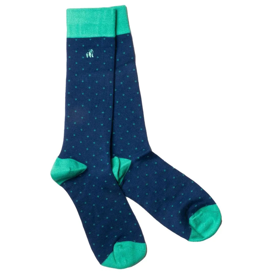 Spotted Green Bamboo Socks Swole Panda