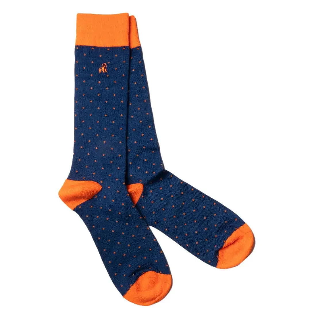 Spotted Orange Bamboo Socks Swole Panda