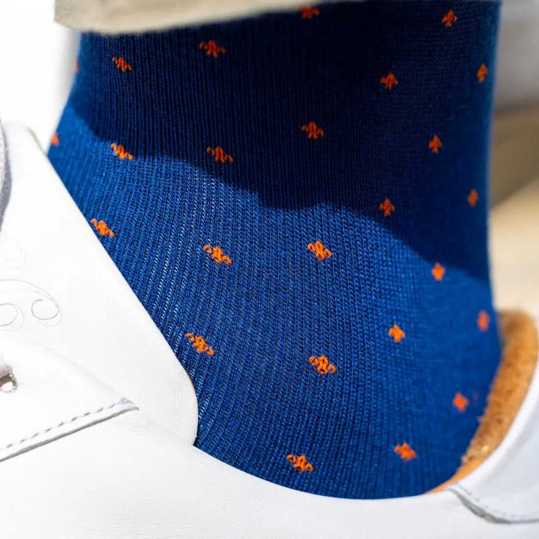 Spotted Orange Bamboo Socks Swole Panda